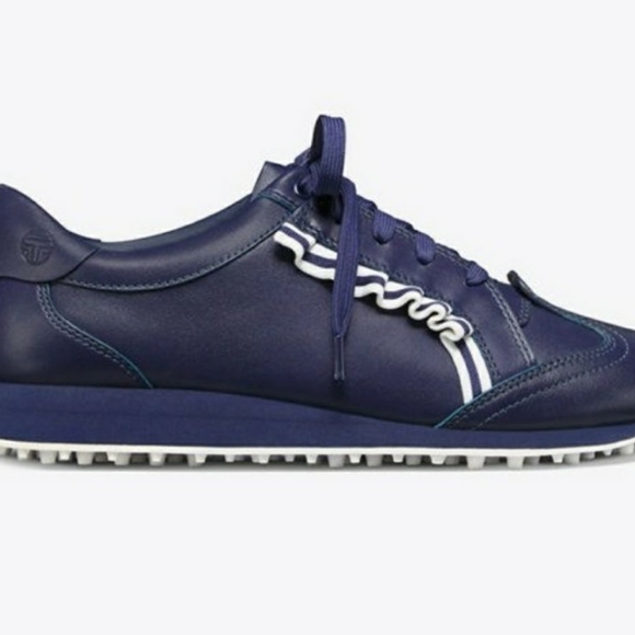 Tory Burch Ruffle Sneaker Navy Loafer Tory Burch Golf Shoes Golf